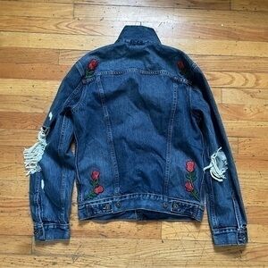 Levi's Rose Floral Denim Jacket Size Small